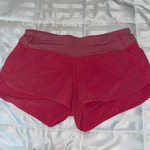 Hot pink Lululemon running shorts